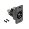 Delock Panel Mount IEC male to F female, Delock Panel Mount IEC male to F female