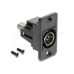 Delock Panel Mount IEC female to F femal, Delock Panel Mount IEC female to F femal 91195