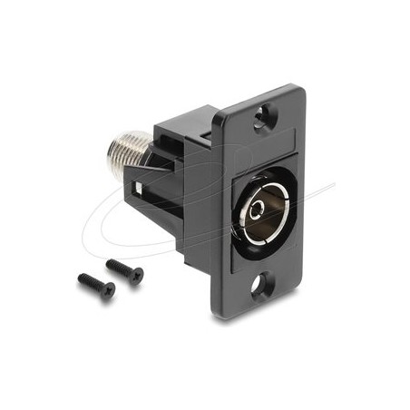 Delock Panel Mount IEC female to F femal, Delock Panel Mount IEC female to F femal 91195