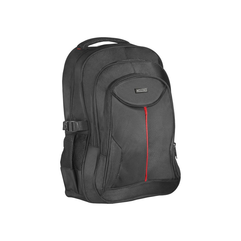 Batoh na notebook 15,6", Carbon, černý z polyesteru, nepromokavé dno a boční kapsy, Defender