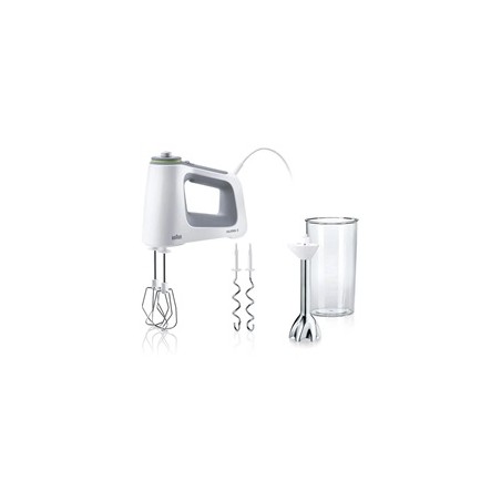 Braun MultiMix 5 HM5107WH ruční šlehač a tyčový mixér, bílá, příkon 750 W, 9 rychlostí, technologie SmartMix