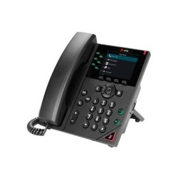HP Poly VVX 350 - Telefon VoIP - 3-cestný možnost volání - SIP, SDP - provoz 6 linek - 24 lines - černá