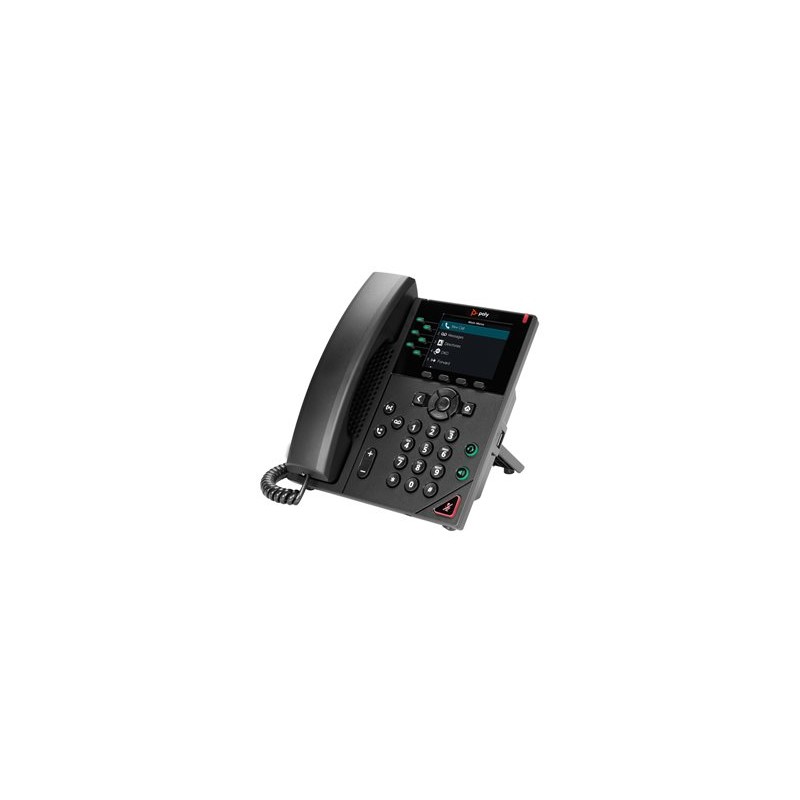 HP Poly VVX 350 - Telefon VoIP - 3-cestný možnost volání - SIP, SDP - provoz 6 linek - 24 lines - černá