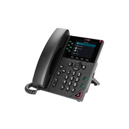 HP Poly VVX 350 - Telefon VoIP - 3-cestný možnost volání - SIP, SDP - provoz 6 linek - 24 lines - černá