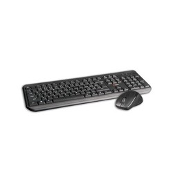 C-TECH klávesnice s myší WLKMC-01, USB, černá, wireless, CZ+SK