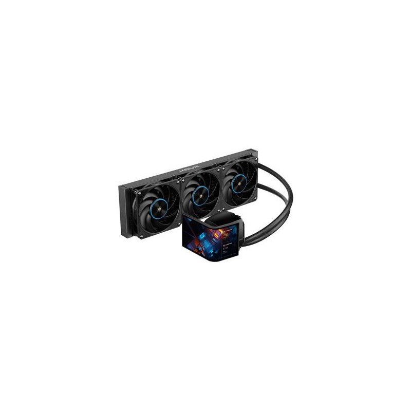 Krux vodní chladič CPU HydroArc 360 / 3x120mm ARGB / customizovaný LCD / černý