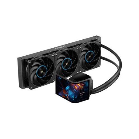 Krux vodní chladič CPU HydroArc 360 / 3x120mm ARGB / customizovaný LCD / černý