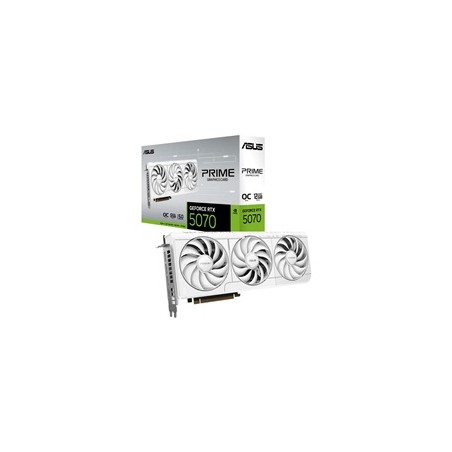 ASUS VGA NVIDIA GeForce RTX 5070 PRIME 12GB OC WHITE, 12GB GDDR7, 3xDP, 1xHDMI