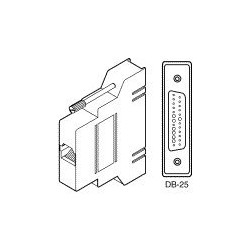 MALE DB-25 MODEM CONNECTOR/