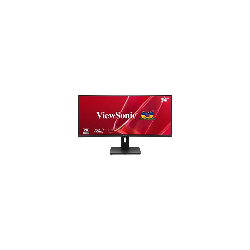 ViewSonic VA3420C-2 34" 21:9, 3440 x 1440, VA zakřivený monitor,120Hz,HDMI,DP,USB,USB-C 96W, speakers,výš. stavitelný