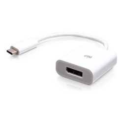 C2G USB-C to DisplayPort Adapter Converter - 4K 60Hz - White - Video adaptér - USB-C (M) do DisplayPort (F) - Thunderbolt 3 /