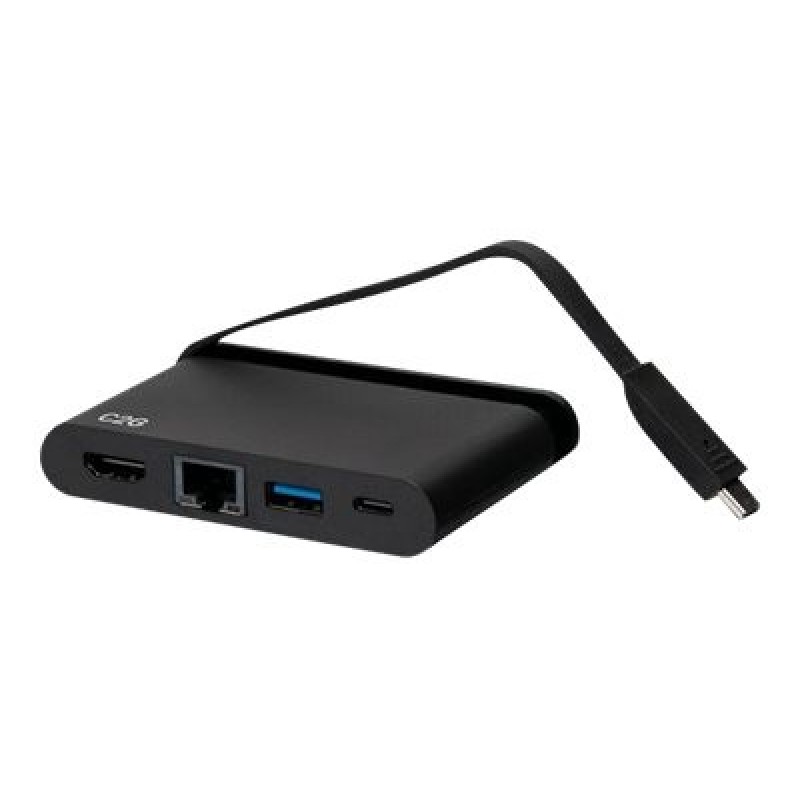 C2G USB C Dock with HDMI, USB, Ethernet, USB C & Power Delivery up to 100W - Dokovací stanice - USB-C / Thunderbolt 3 - HDMI