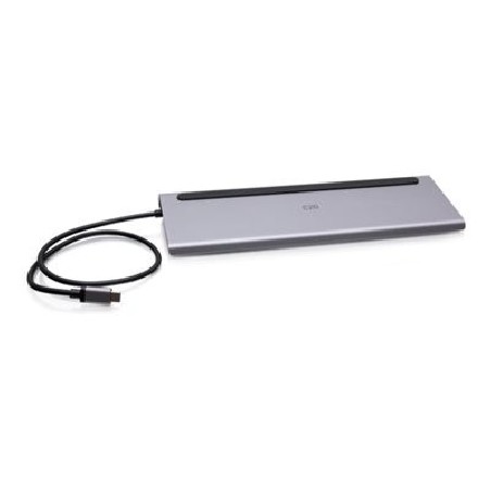 C2G USB-C 10-in-1 Triple Display Docking Station with HDMI, DisplayPort, VGA, Ethernet, USB, SD Card Reader, 3.5mm Audio and