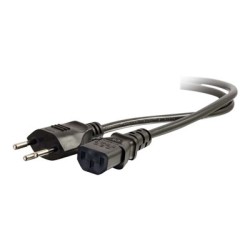 C2G Swiss Power Cord - Elektrický kabel - power IEC 60320 C13 do SEV 1011 (M) - 2 m - lisovaný - černá - Švýcarsko