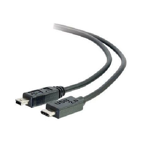 C2G 4m USB 2.0 USB Type C to USB Mini B Cable M/M - USB C Cable Black - USB kabel - mini-USB typ B (M) do 24 pin USB-C (M)