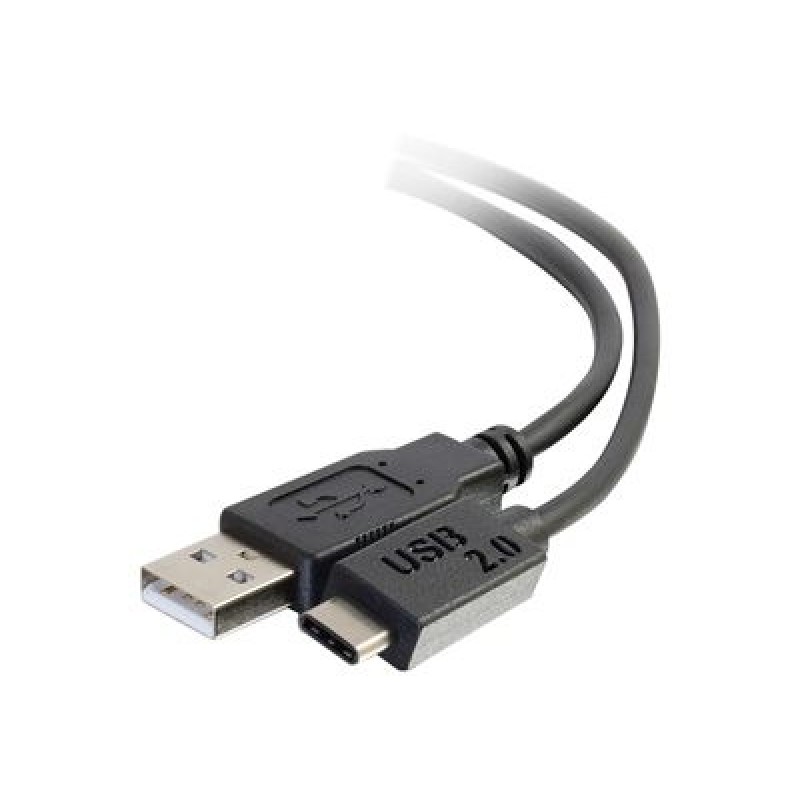 C2G 1m USB 2.0 USB Type C to USB A Cable M/M - USB C Cable Black - USB kabel - USB (M) do 24 pin USB-C (M) - USB 2.0 - 1 m