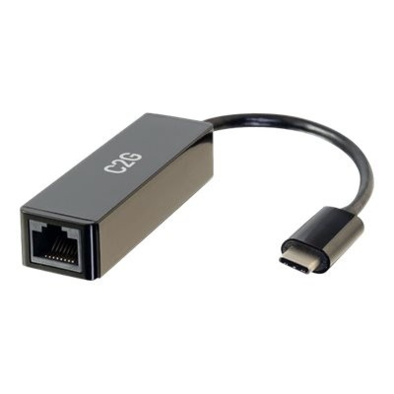 C2G USB-C to Ethernet Network Adapter - Síťový adaptér - USB-C - Gigabit Ethernet x 1 - černá