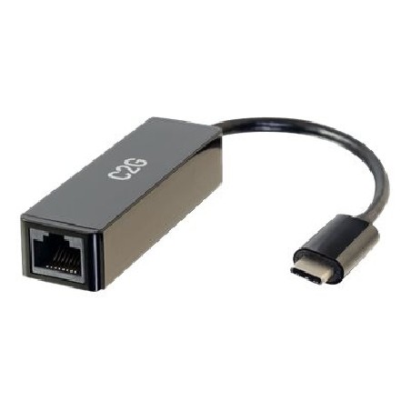 C2G USB-C to Ethernet Network Adapter - Síťový adaptér - USB-C - Gigabit Ethernet x 1 - černá