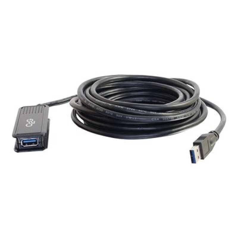 C2G 5m USB 3.0 USB-A Male to USB-A Female Active Extension Cable - Prodlužovací šňůra USB - USB typ A (M) do USB typ A (F)