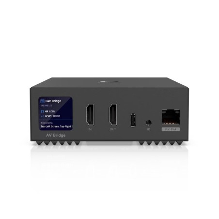 Ubiquiti Enterprise AV Bridge, AV-over-IP transceiver, PoE+, 4K rozlišení při 60 snímcích za sekundu, HDMI 2.0
