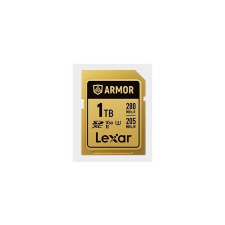 Lexar SDXC ARMOR Gold UHS-II U3, Stainless Steel, IP68 R280/W210 (V60) 1TB