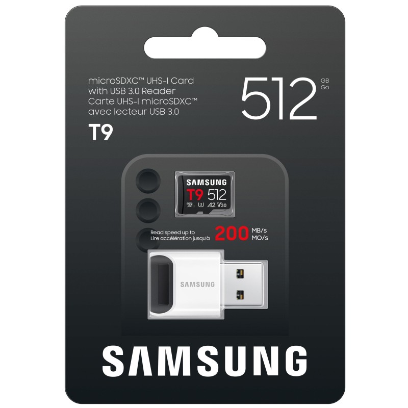 Samsung microSD T9 512GB + USB Adaptér