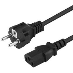 PremiumCord Kabel síťový 230V k počítači 3m , přímý konektor do zásuvky