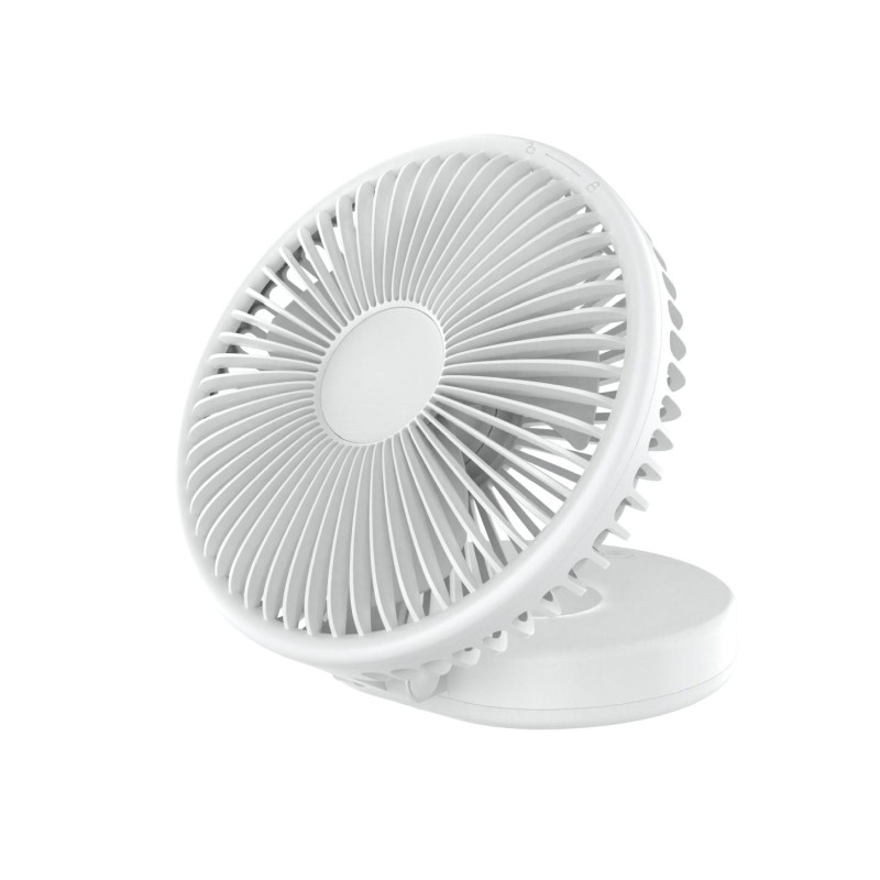 Platinet PRDF0396 skládací stolní ventilátor 19 cm, akumulátor 2400 mAh, bílá