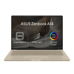 ASUS NTB Zenbook A14 (UX3407QA-OLED180W), X1 26 100, 14" 1920x1200, 16GB, 1TB SSD, Adreno, W11 Home, Zabriskie Beige