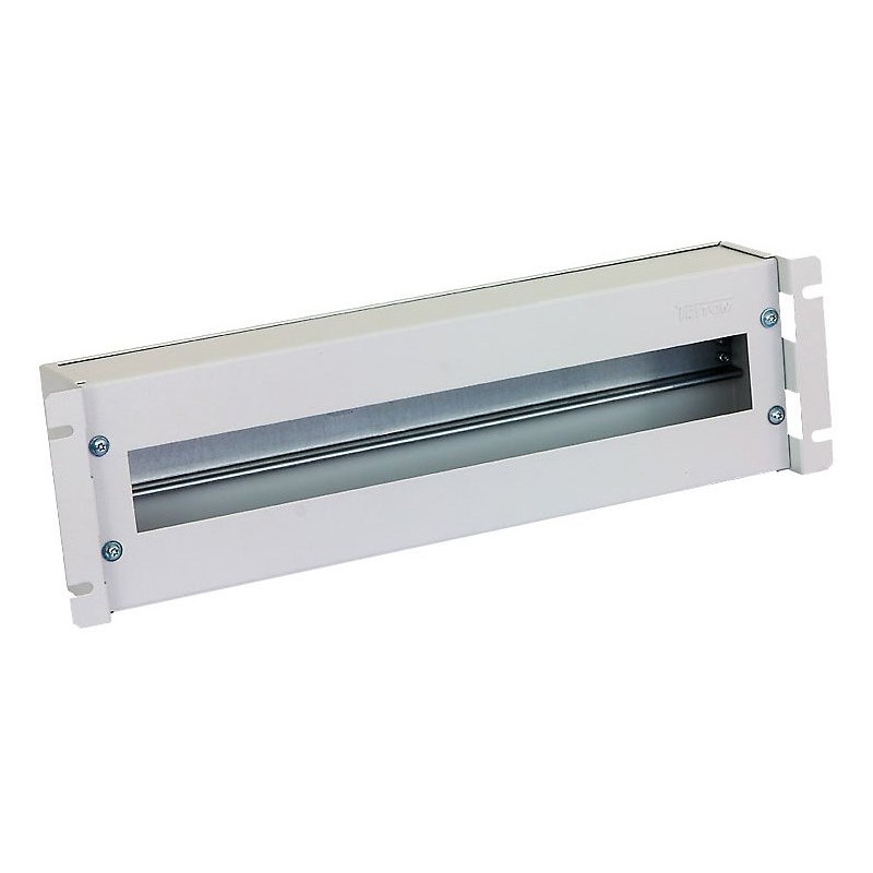 TRITON 19" jističová lišta 3U s krytem, DIN, šedá