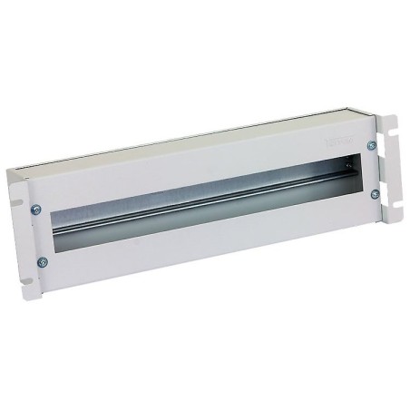 TRITON 19" jističová lišta 3U s krytem, DIN, šedá