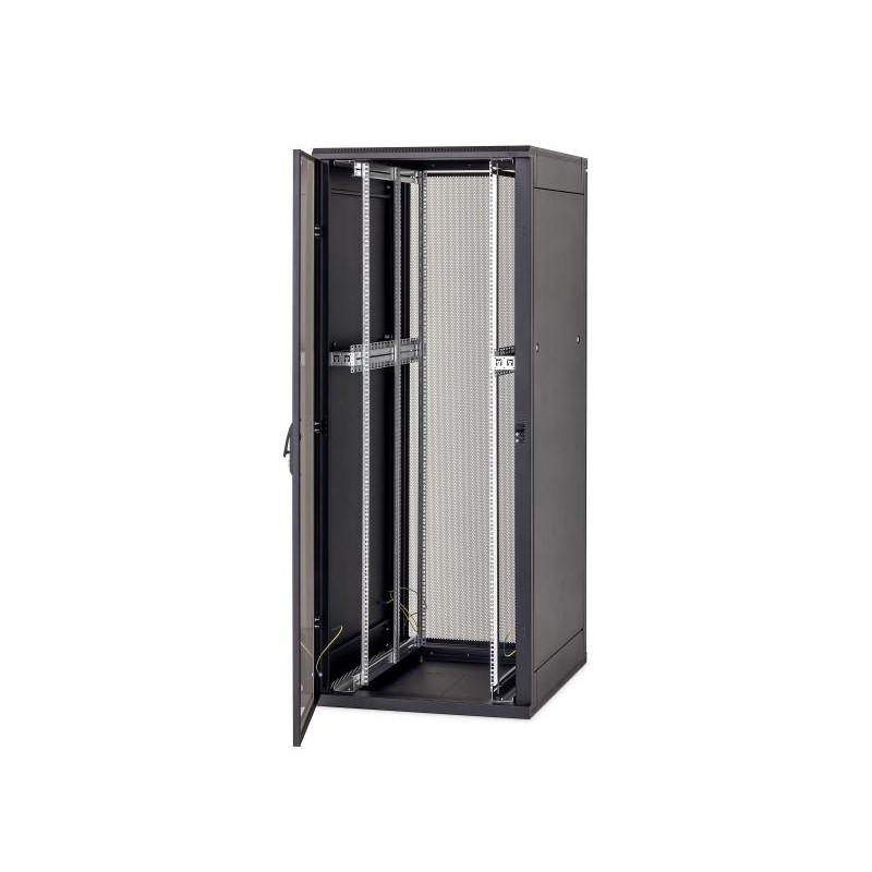 Stojanový rack 19" 42U (š)800x(h)1000 rozebíratelný př.i zad.dv.síto černý