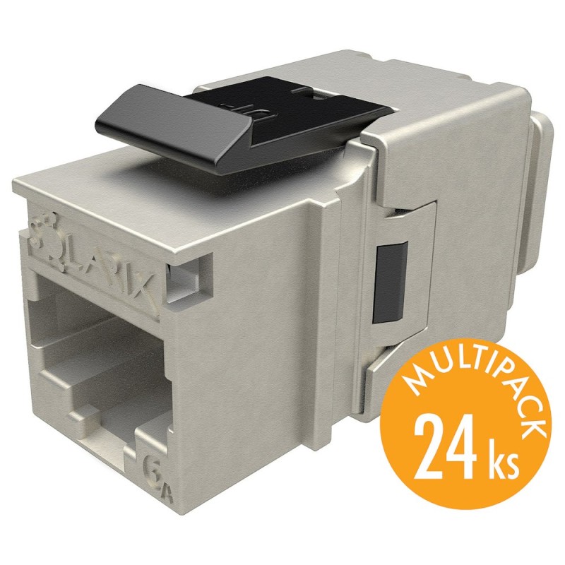Solarix MULTIPACK 24 ks - 10G rychlozařezávací keystone CAT6A STP