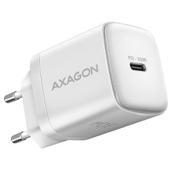 AXAGON ACU-PD30W, Sil nabíječka do sítě 30W, 1x port USB-C, PD3.0/PPS/QC4+/SFC/AFC/Apple, bílá