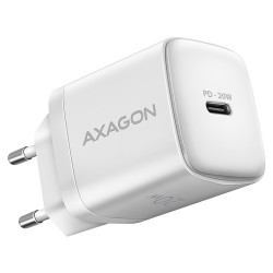 AXAGON ACU-PD20W, nabíječka do sítě 20W, 1x port USB-C, PD3.0/PPS/QC4+/AFC/Apple, bílá