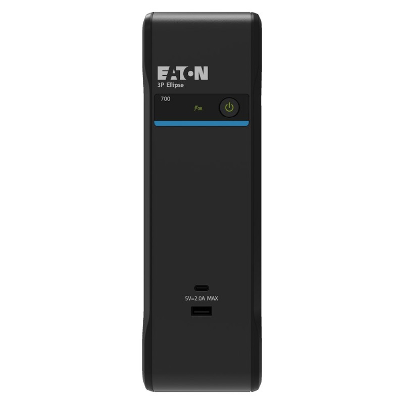 Eaton 3P Ellipse UPS USB FR, 700 VA, 420 W, Vstup: C14, Výstupy: (3) Typ E, (1) Pouze přepěťová ochrana Typ E, USB nabíj