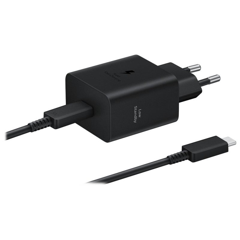 Samsung cestovní nabíječka EP-T4511XBE, Fast Charging 45W, USB-C + datový kabel USB-C, černá