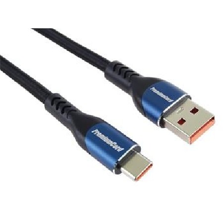 PREMIUMCORD Kabel USB-C na USB 2.0, Nabíjecí, 5A, 2m