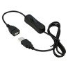 PREMIUMCORD Prodlužovací kabel USB 2.0 s vypínačem, 1m, černá