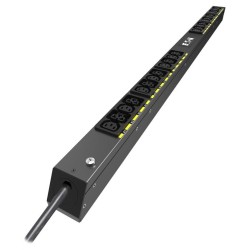 Eaton G4 Základní Rack PDU, 0U, 22,5U, vstup IEC-60309, 3m kabel, 1ph, 3,7kW, 16A, 200-240V, 24 zásuvek (12)C13, (12)C39