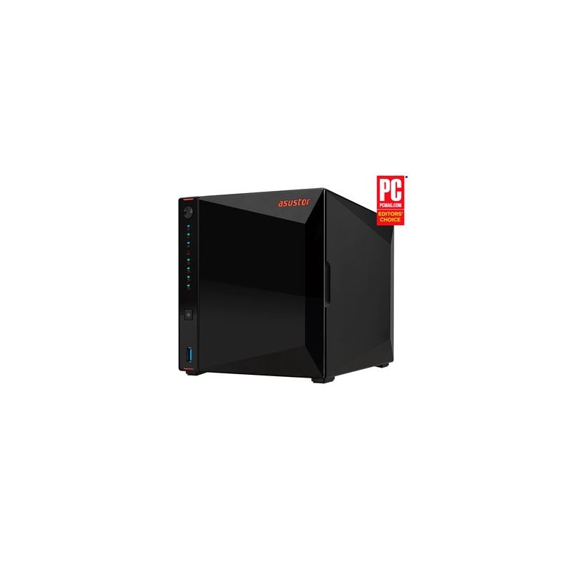 Asustor NAS Nimbustor 4 AS5304T / 4x 2,5"/3,5" SATA III/ Intel Celeron J4105 1.5 GHz/ 4GB/ 2x 2.5 GbE/ 3x USB 3.0/ HDMI