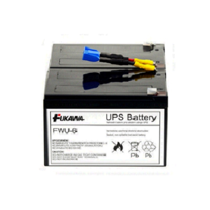 Baterie - FUKAWA FWU-6 náhradní baterie za RBC6 (12V/12Ah, Faston 250), životnost 3-5let
