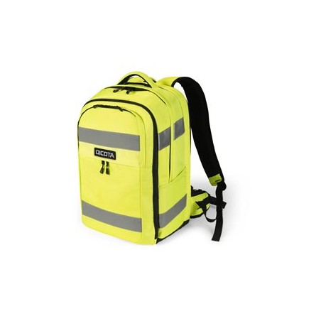 Dicota Hi-Vis Backpack, Backpack HI-VIS 32-38 Litre Yellow - V2