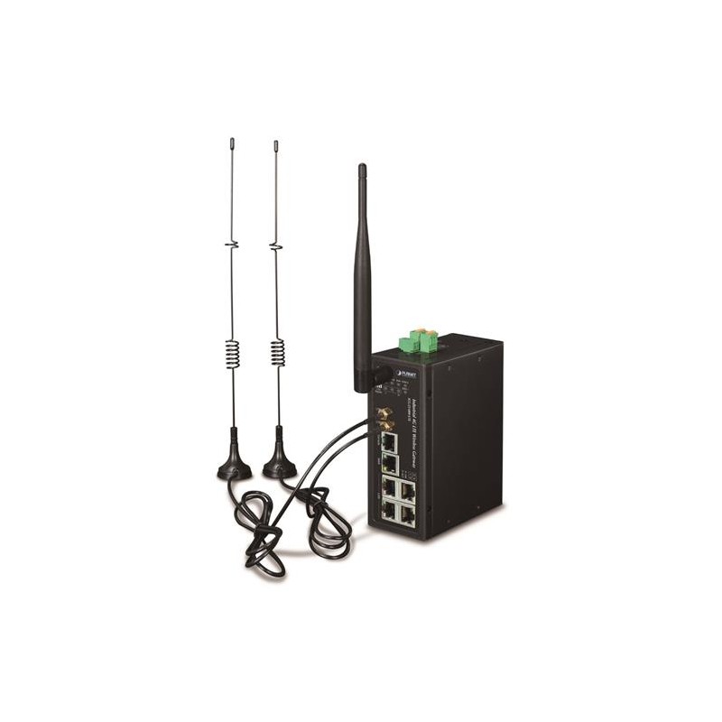 OPRAVENÉ - POUŽITÉ - Planet IoT/M2M průmyslová brána, 1xWAN+3xLAN 1Gb, 2xLTE, WiFi ac, 3xCOM, I/O, DIN, IP30, -35/+75C,