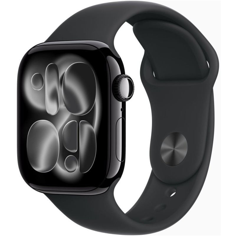 Apple Watch Series 11 GPS 42mm Jet Black Aluminium Case with Black Sport Band - S/M