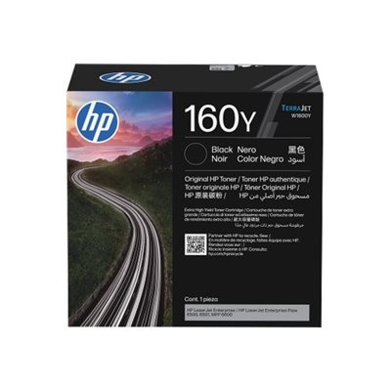 HP originální toner W1600Y, HP160Y, black, 38000str.