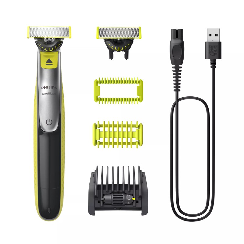 Philips OneBlade 360 QP2834/23 zastřihovač na tvář a tělo, voděodolný, 2 nástavce, akumulátorový provoz