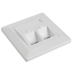 Solarix Zásuvka modulární pro 2 keystony pod omítku bílá