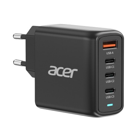 ACER Adapter 100W PD GaN charger,USB-C,USB-A,EU plug,Black