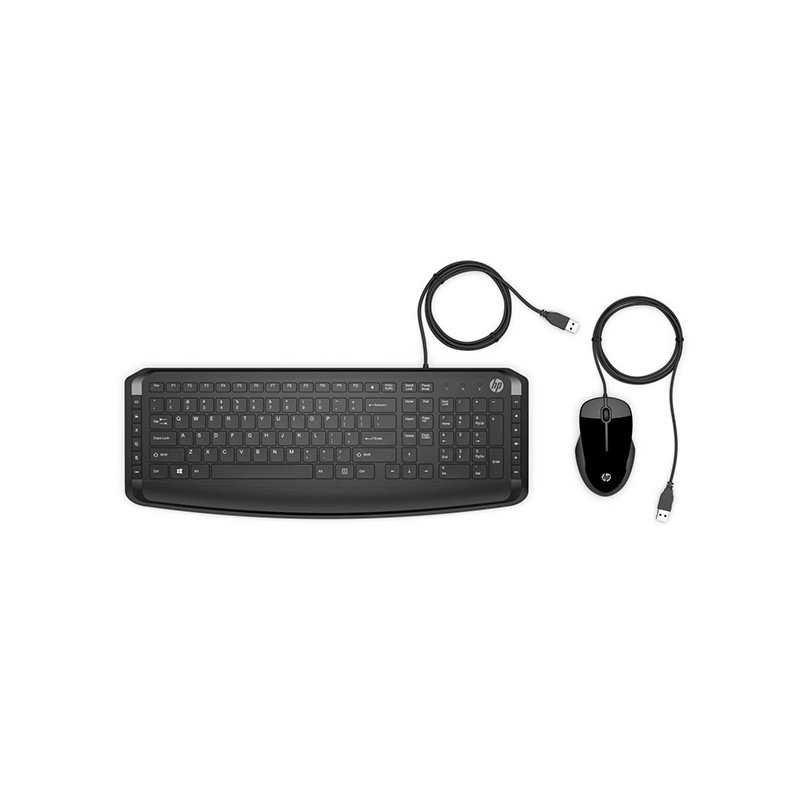HP HP 200 Sada klávesnice drátová (USB) CZ, černá s optickou myší, klasická